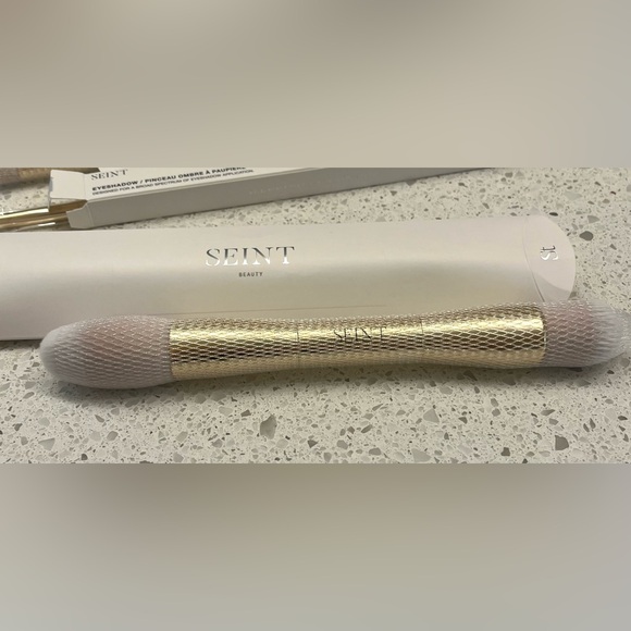 Seint Dual-Ended Makeup Brush Set & Brush Cleaner - Blush, blend, shadow - new - Picture 2 of 7